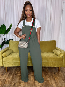  Overall Jumpsuit-Olive