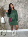 Oversize Sweater Dress- Olive